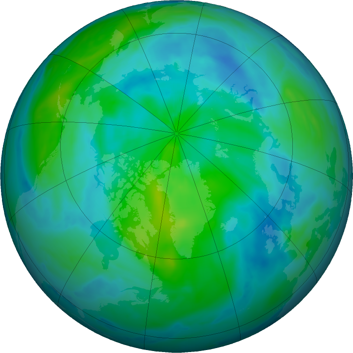 Arctic ozone map for 17 September 2016